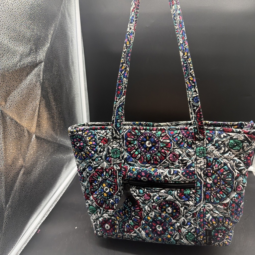 Vera Bradley Stained Glass Medallion Print Shoulder Bag With Pockets